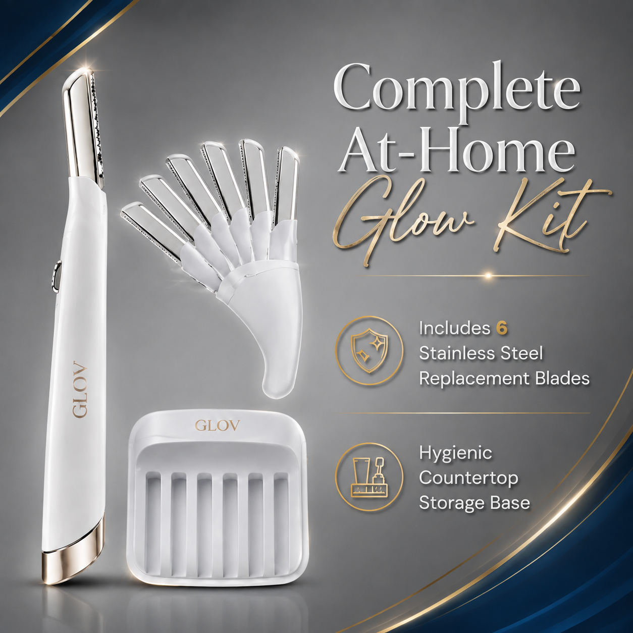 Pure Silk Dermaplane Facial Exfoliator Hair Remover with LED Light - Imagen 3