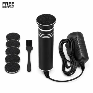 Electric Callus Remover for Feet 1200 RPM with 60 Refill Sanding Discs Black