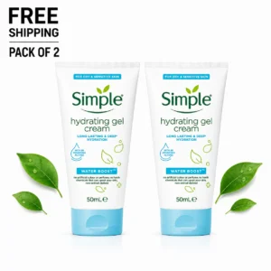 Simple Water Boost Hydrating Gel Cream 2 Pack Moisturizer Sensitive Skin