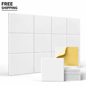 12 Pack Acoustic Wall Panels Self Adhesive Soundproof Panels 12"x12"x0.4